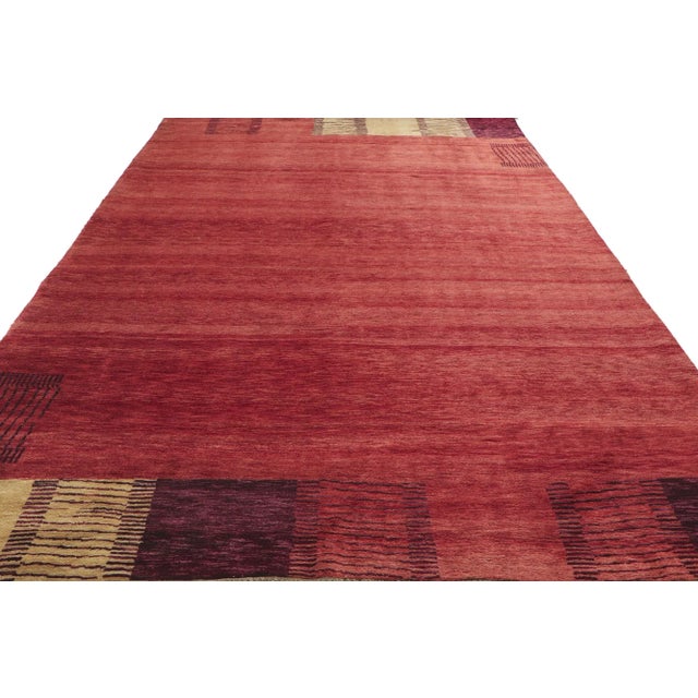 Vintage Pakistani Red Area Rug - 06'02 X 09'05 For Sale - Image 4 of 8