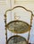 1950s Italian Gold Gilt Étagère Three-Tiers Foldable Serving Tray Table For Sale - Image 4 of 14