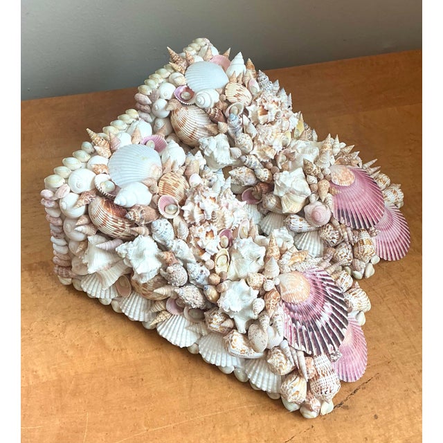 Vintage Shell Encrusted Wall Brackets - Pair For Sale - Image 4 of 12