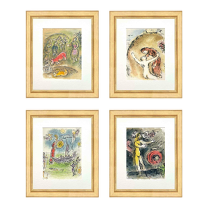 1989 Chagall Set of Four Framed Odyssee 3-4-6-16