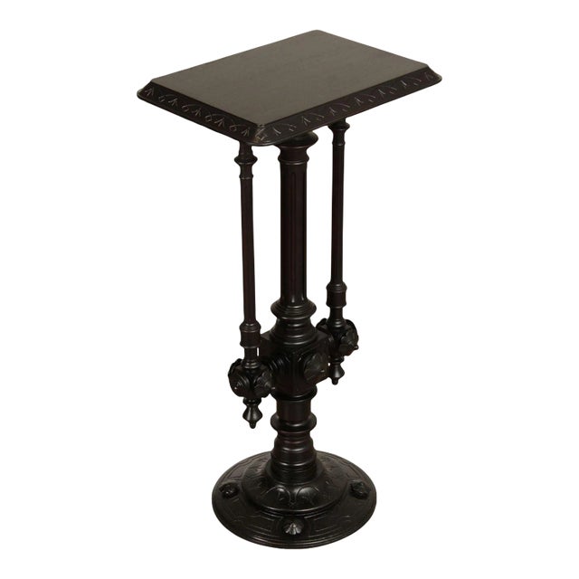 Victorian Renaissance Revival Antique Walnut Carved Pedestal For Sale