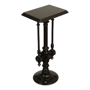 Victorian Renaissance Revival Antique Walnut Carved Pedestal