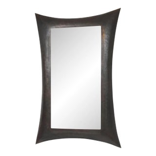 Contemporary Sculptural French Bronze Mirror For Sale