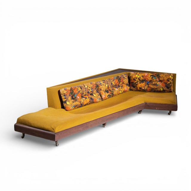 Adrian Pearsall for Craft Associates 2300-S Mid Century Walnut Boomerang Sofa For Sale - Image 9 of 9