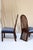 Contemporary Set of 4 Oak Arched Dining Chairs With Blue Velvet Upholstered Seats For Sale - Image 3 of 16
