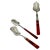 19th Century Dutch Silver Sugar Spoons with Agate Handles, Set of 3 For Sale - Image 5 of 5