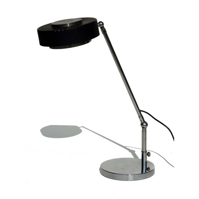 Black aluminum Shade, chrome steel frame European Plug (up to 250V).The wiring of this item may be original and might need...