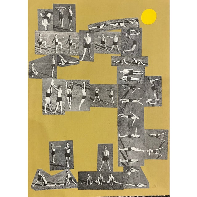 Collage from the estate of Chicago artist James Frederic Bone (1929-2015). Signed lower right and dated 1993 on both,...