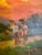 Midcentury Southeast Asian Oil Painting – Carabao Cart at Sunset “Homeward Bound” Signed by Listed Filipino Artist Jose Tinsay For Sale - Image 11 of 12