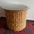 Mid-Century Modern 1980's Rattan Round Drum Table Bielecky Brothers Style Glass Too For Sale - Image 3 of 10