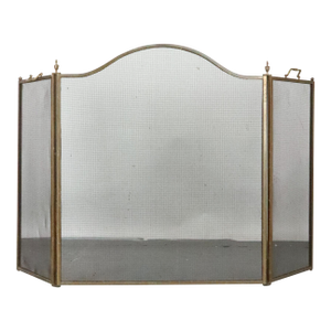 Antique Traditional Folding Fireplace Screen