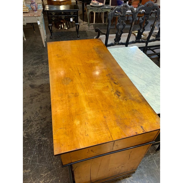 19th Century German Biedermeier Walnut and Ebonized Commode For Sale In Dallas - Image 6 of 8