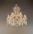 Art Deco Antique Art Nouveau Flower Candelabrum Crystal Chandelier Brass Ceiling Lustre For Sale - Image 3 of 15