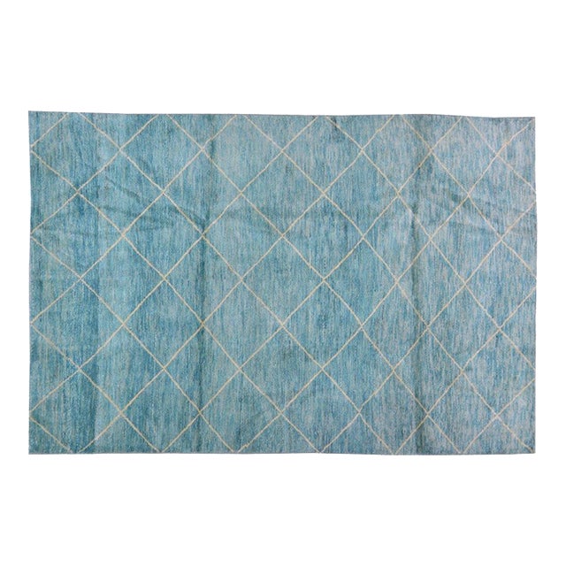 Moroccan Hand Knotted Wool Rug, 5'6''x8'2'' For Sale