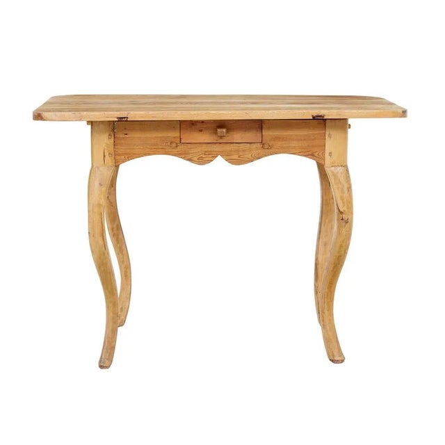 Brown 19th Century Swedish Rococo Revival Side Table For Sale - Image 8 of 9