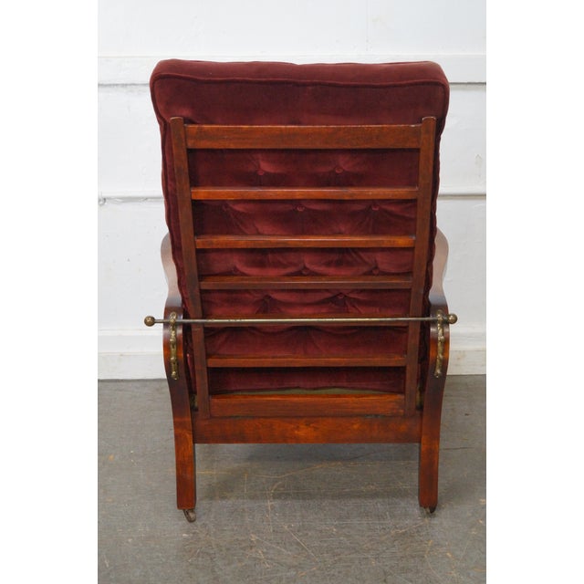 Antique Victorian Mahogany Claw Foot Recliner Morris Chair Chairish