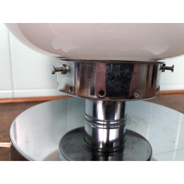 Vintage Italian Table Lamp in Murano and Steel Glass, 1970s For Sale - Image 9 of 14