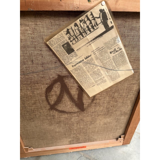 Nils Olsson, Chestnut Tree in Bloom, 1950s, Oil Painting on Canvas, Framed For Sale - Image 17 of 18
