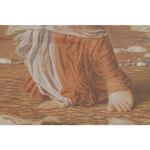 2010s Rug & Kilim's Modern Pair of Pre-Raphaelite Lady Pictorial Tapestry Panels "Seagulls" For Sale - Image 5 of 9