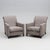 Mid-Century Modern Nordic Chairs in Wood with Neutral Textile, 1950, Set of 2 For Sale - Image 6 of 6