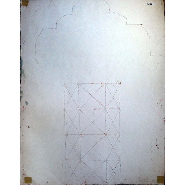 Paper Vintage Magenta Abstract by Maureen Fenton-Hansen For Sale - Image 7 of 7