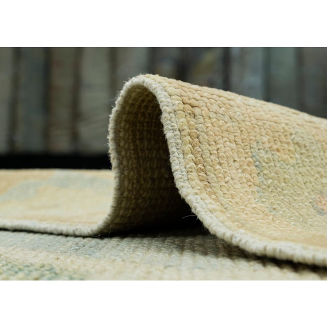 Blue Turkish Oushak Runner Rug 4'7" x 16' #18031 For Sale - Image 8 of 8