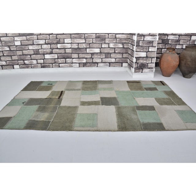 1960s Antique Wool Vintage Turkish Carpet For Sale - Image 5 of 10