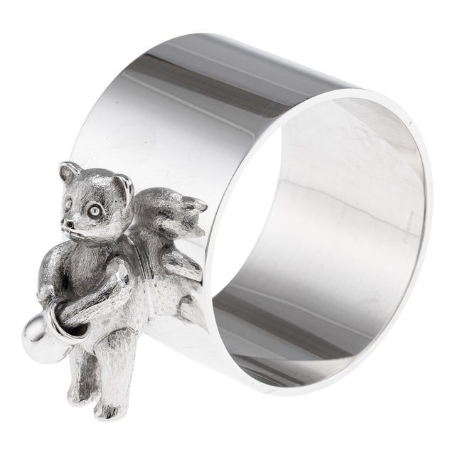 20th Century English Silver Napkin Ring from Asprey, London, 1993 For Sale