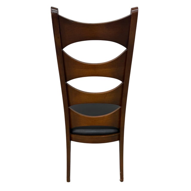 Mid-Century Modern Kent Coffey Perspecta Catseye Walnut Dining Chairs - Set of 6 For Sale In Philadelphia - Image 6 of 6