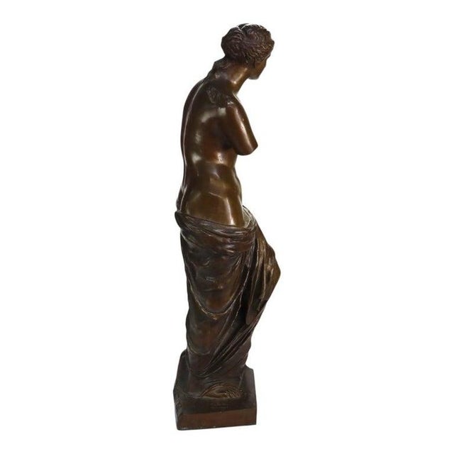 Large 39" Reduction Pierre-Louis Frédéric Sauvage Bronze “Venus De Milo" C1900 For Sale - Image 15 of 15