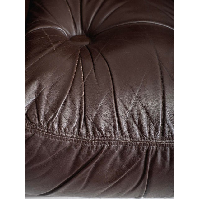 Italian Mid-Century Brown Leather Club Chair For Sale - Image 11 of 15