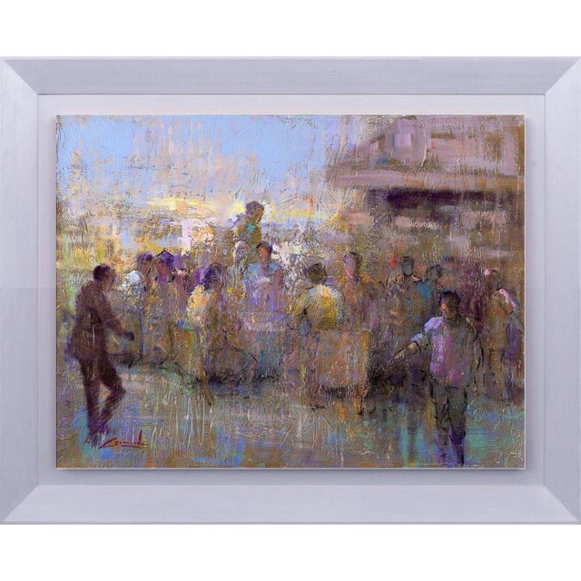 “Al Bar di Capri” is a luminous and atmospheric oil on canvas by contemporary Italian artist Renato Criscuolo, created in...