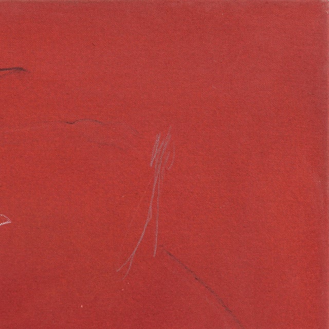Textile Soft Launch of a Nervous Breakdown - Original Modern Minimalist Mixed Media Abstract Painting For Sale - Image 7 of 9