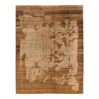 Contemporary Oriental Floral Wool & Natural Silk Rug by Rug & Kilim, India For Sale
