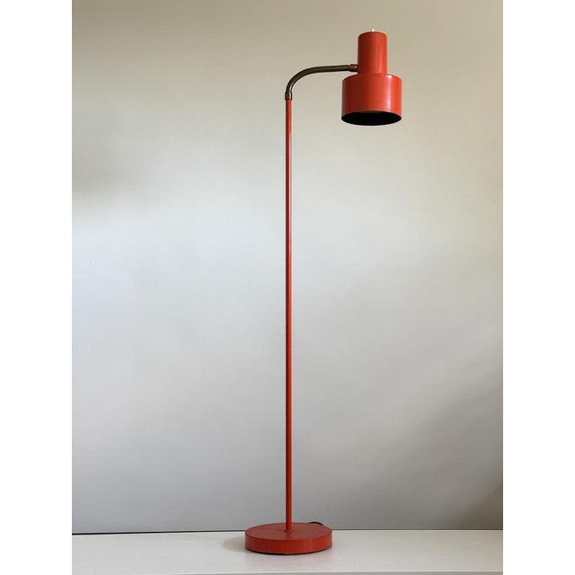 Red Swedish Floor Lamp from Boréns, 1970s For Sale - Image 8 of 8