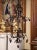 Mid-Century French Louis XV Style Iron and Crystal Four-Light Lantern For Sale In Dallas - Image 6 of 9
