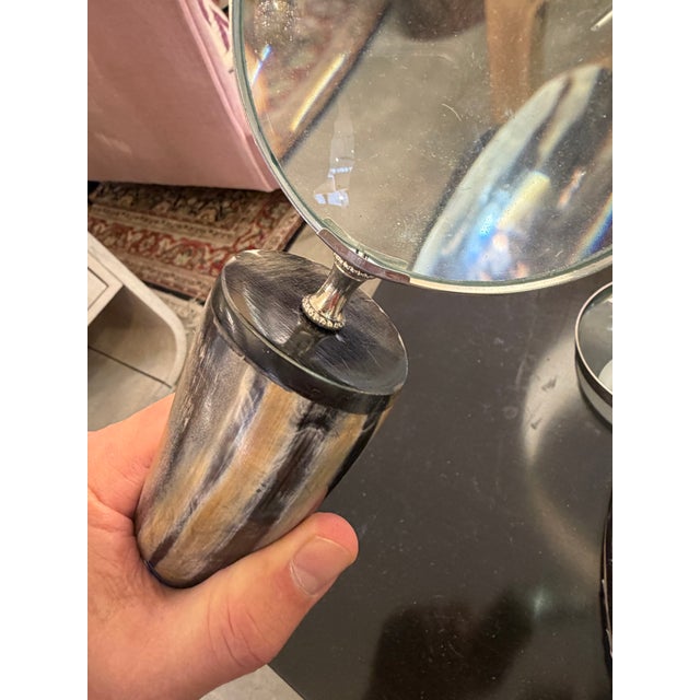 Art Deco Horn and Bone Handheld Magnifying Glass For Sale - Image 3 of 8