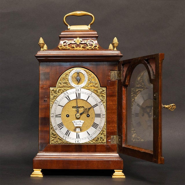 English Bracket Clock by Percival Mann, London, United Kingdom, 1765 For Sale - Image 6 of 18