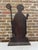 Black 18th Century Carved Wood Bishop Saint Relief Plaque Statue For Sale - Image 8 of 8