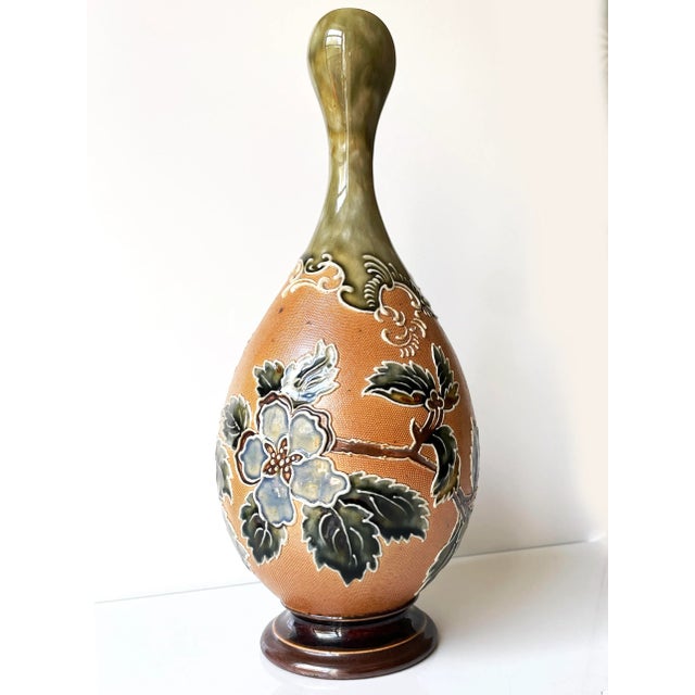 English Royal Doulton Art Union of London Floral Vase For Sale - Image 3 of 9