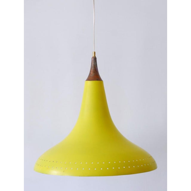 Gold Mid-Century Modern Perforated Aluminium Pendant Lamp, Austria, 1960s For Sale - Image 8 of 18