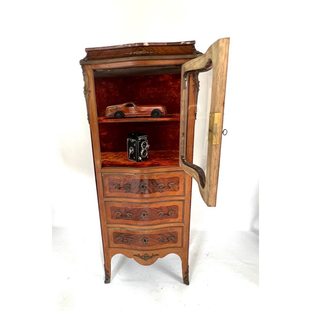 Brown Louis XV Style Showcase, 19th Century For Sale - Image 8 of 16