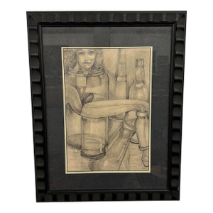 Mid 20th Century Framed Pencil Drawing by H Norman Schnepf