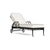 Brown Jordan Calcutta Adjustable Chaise Lounge in Black Jade with Sea Salt and Castaway Welt Cushions For Sale
