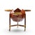 M. Vuillermoz for Dambrine Mid Century French Mahogany and Brass Polyhedron Bar Cabinet For Sale - Image 4 of 7