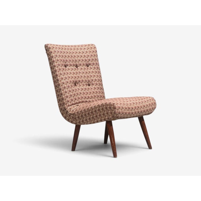 Swedish Modern, Slipper Chairs, Birch, Fabric, Sweden, 1940s For Sale In New York - Image 6 of 11