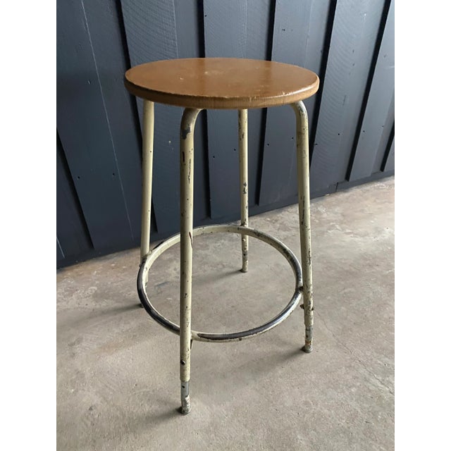 Industrial Steel Plant Stand / Stool / Nightstand Chairish