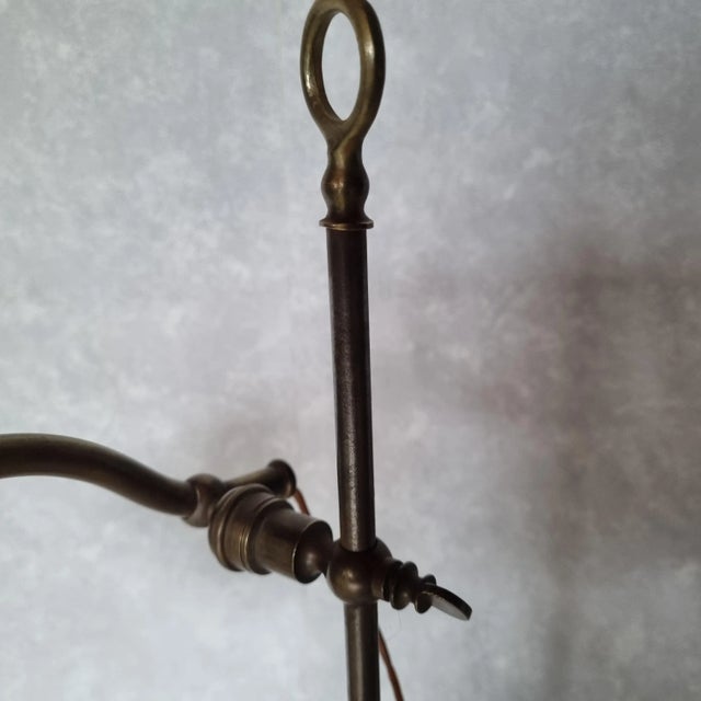 Chartreuse Art Nouveau Brass Desk Lamp, 1910s For Sale - Image 8 of 11