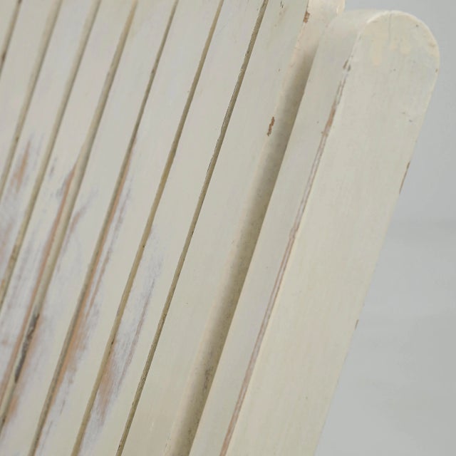 French 20th Century French Wooden Garden Chairs, Set of Four For Sale - Image 3 of 12