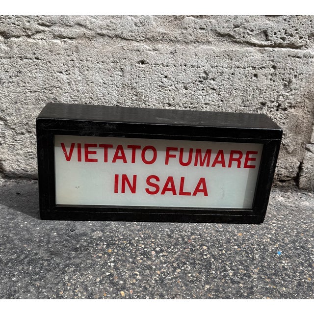 Mid-Century Modern No Smoking in the Hall Sign, 1950s For Sale - Image 3 of 6